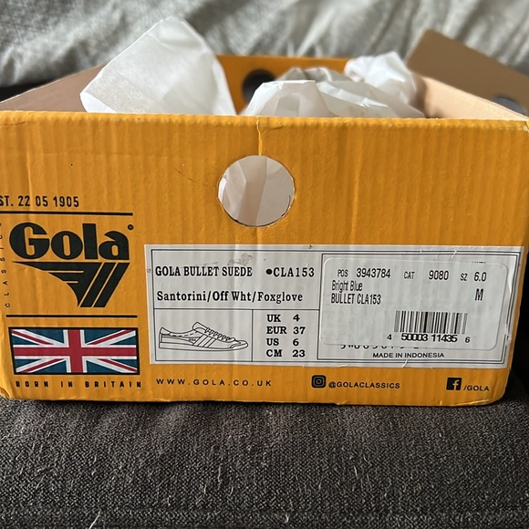 Gola Bullet Suede Santorini/off white/foxglove NWT and box size 6/37 - Picture 8 of 11